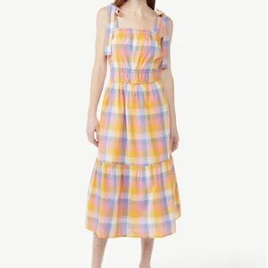 Free Assembly Midi Sundress Multi Color Plaid